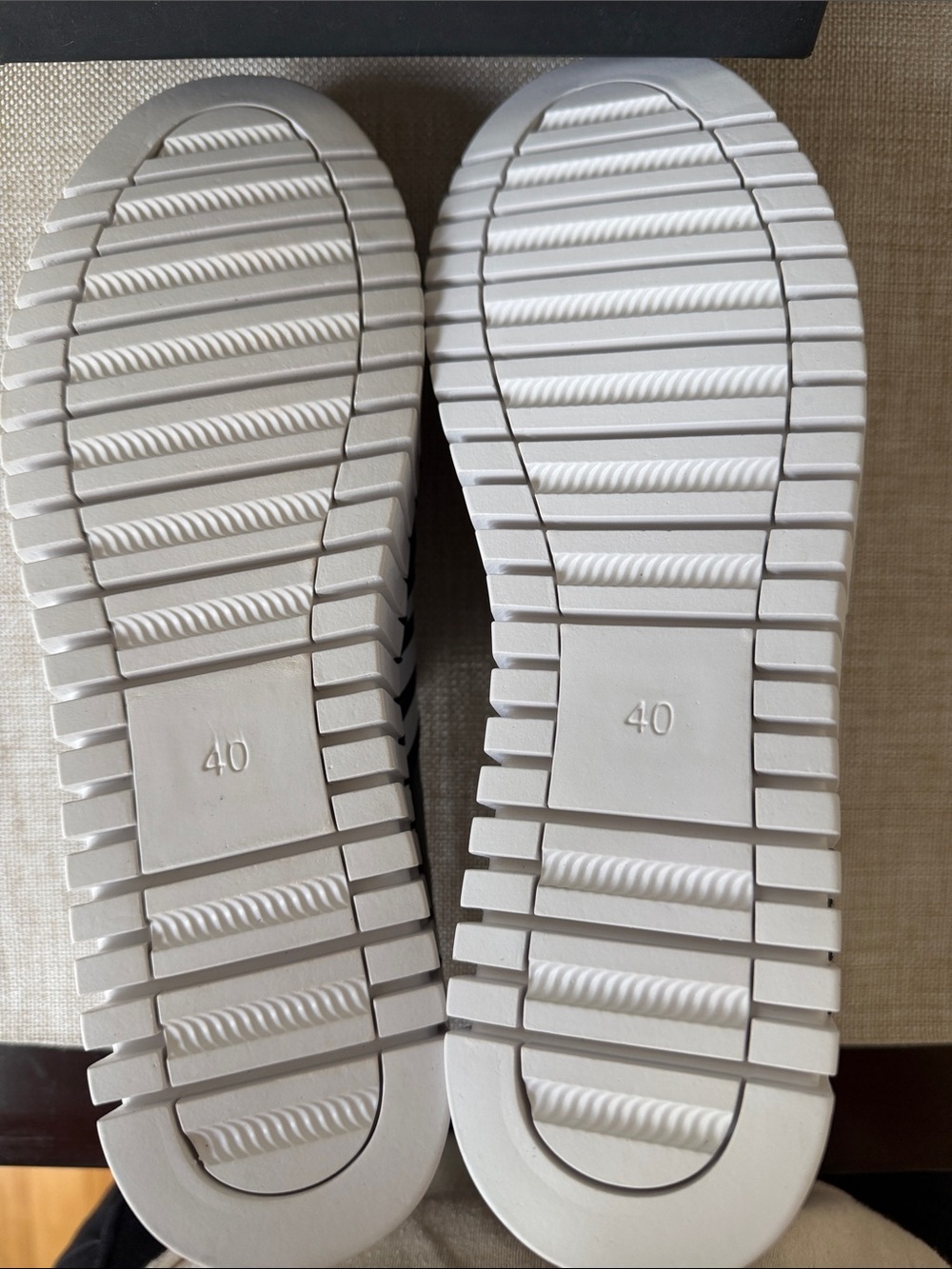 Silent D Women’s  Navy Slip-On Leather Platform Sneakers - White Sole - Picture 11 of 12